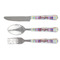 Blue Madras Plaid Print Cutlery Set (Personalized)