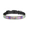 Blue Madras Plaid Print Dog Collar - Small (Personalized)