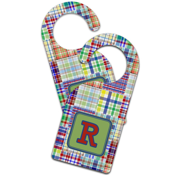 Blue Madras Plaid Print Door Hanger - MAIN