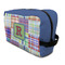 Blue Madras Plaid Print Toiletry Bag / Dopp Kit (Personalized)