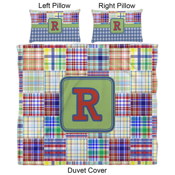 Blue Madras Plaid Print Duvet Cover Set - King - Approval