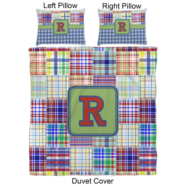 Blue Madras Plaid Print Duvet Cover Set - Queen - Approval