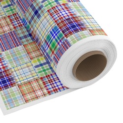 Blue Madras Plaid Print Fabric by the Yard