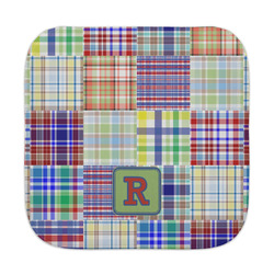Blue Madras Plaid Print Face Towel (Personalized)