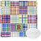 Blue Madras Plaid Print Washcloth (Personalized)