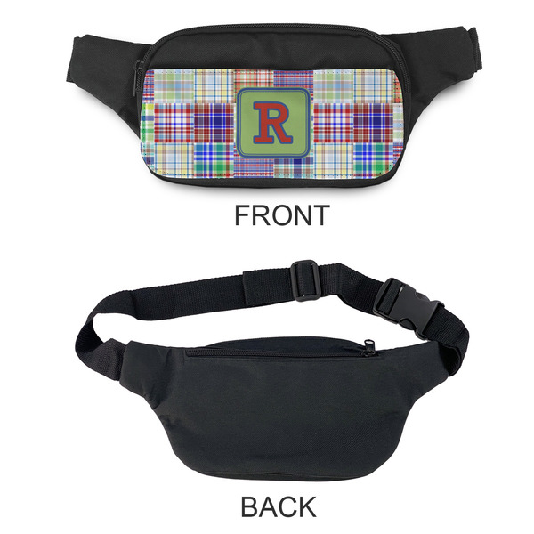 Blue Madras Plaid Print Fanny Packs - APPROVAL