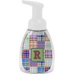 Blue Madras Plaid Print Foam Soap Bottle (Personalized)