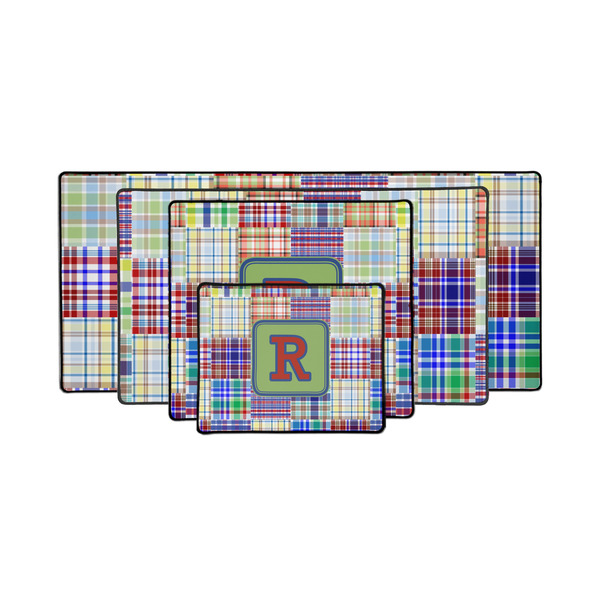 Blue Madras Plaid Print Gaming Mats - PARENT/MAIN