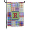 Blue Madras Plaid Print Garden Flag (Personalized)