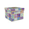 Blue Madras Plaid Print Gift Boxes with Lid - Canvas Wrapped - Small - Front/Main