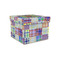 Blue Madras Plaid Print Gift Box with Lid - Canvas Wrapped - Small (Personalized)