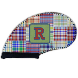 Blue Madras Plaid Print Golf Club Iron Cover - Single (Personalized)