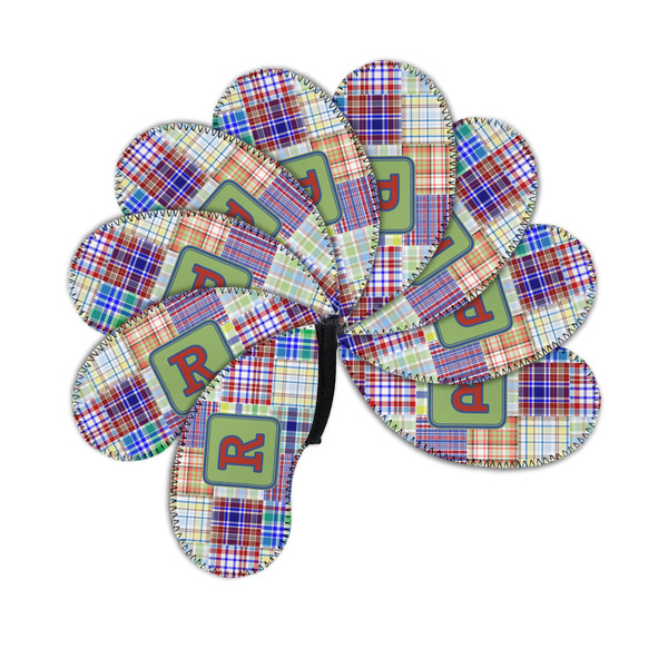 Blue Madras Plaid Print Golf Club Covers - PARENT/MAIN (set of 9)