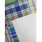Blue Madras Plaid Print Golf Towel - Detail