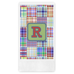 Blue Madras Plaid Print Guest Towels - Full Color (Personalized)