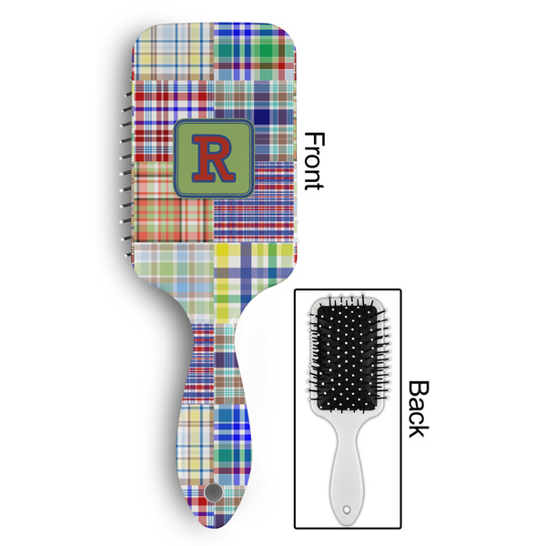 Blue Madras Plaid Print Hair Brush - Approval