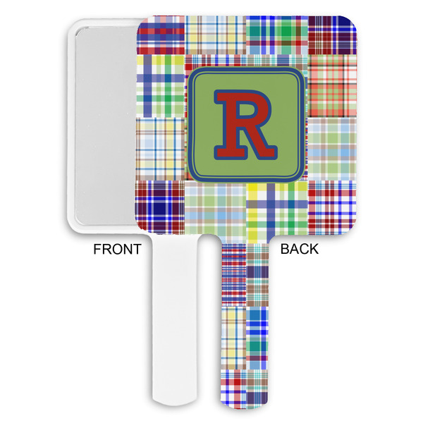 Blue Madras Plaid Print Hand Mirrors - Approval