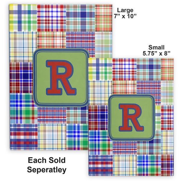 Blue Madras Plaid Print Hard Cover Journal - Compare