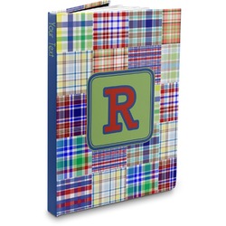 Blue Madras Plaid Print Hardbound Journal (Personalized)