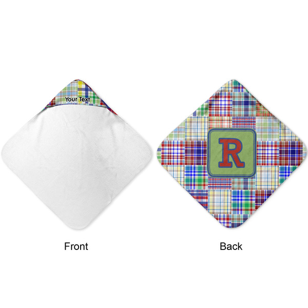 Blue Madras Plaid Print Hooded Baby Towel- Approval