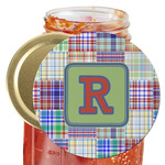Blue Madras Plaid Print Jar Opener (Personalized)