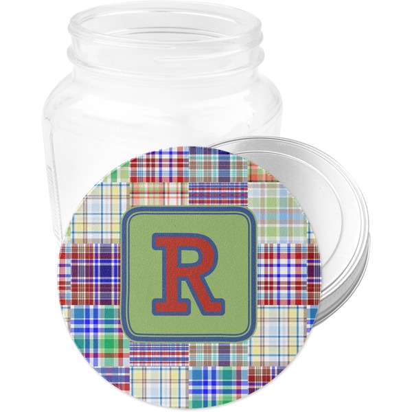 Blue Madras Plaid Print Jar Opener - Main