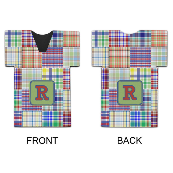 Blue Madras Plaid Print Jersey Bottle Cooler - APPROVAL