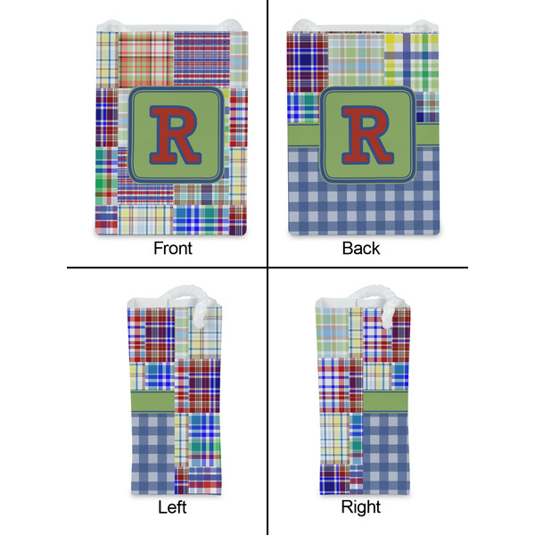 Blue Madras Plaid Print Jewelry Gift Bag - Matte - Approval