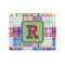 Blue Madras Plaid Print Jigsaw Puzzles (Personalized)