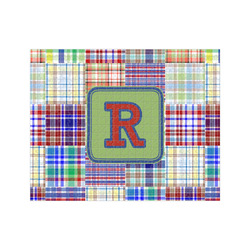 Blue Madras Plaid Print 500 pc Jigsaw Puzzle (Personalized)