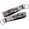 Blue Madras Plaid Print Key-chain - Metal and Nylon - Front and Back