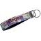Blue Madras Plaid Print Webbing Keychain Fob - Small (Personalized)