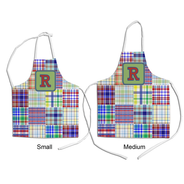 Blue Madras Plaid Print Kid's Aprons - Comparison