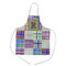 Blue Madras Plaid Print Kid's Apron w/ Initial