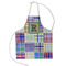 Blue Madras Plaid Print Kid's Apron - Small (Personalized)