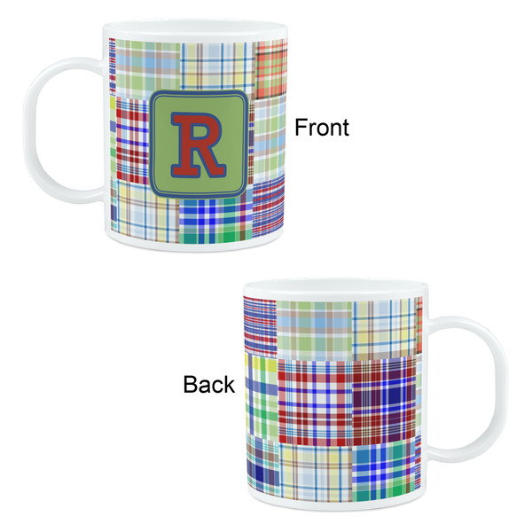 Blue Madras Plaid Print Kid's Mug - Apvl