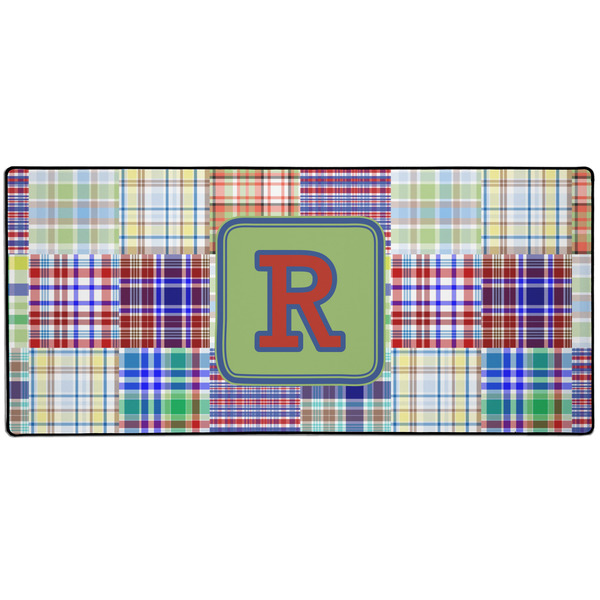 Blue Madras Plaid Print Large Gaming Mats - APPROVAL