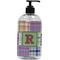 Blue Madras Plaid Print Plastic Soap / Lotion Dispenser (Personalized)