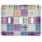 Blue Madras Plaid Print Light Switch Cover (3 Toggle Plate)