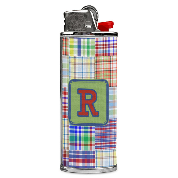Custom Blue Madras Plaid Print Case for BIC Lighters (Personalized)