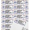 Blue Madras Plaid Print Mailing Label on Envelope - Multiple Labels
