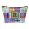 Blue Madras Plaid Print Structured Accessory Purse (Front)