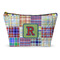 Blue Madras Plaid Print Makeup Bag - Small - 8.5"x4.5" (Personalized)