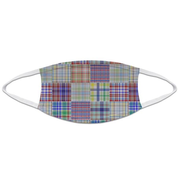 Blue Madras Plaid Print Mask2