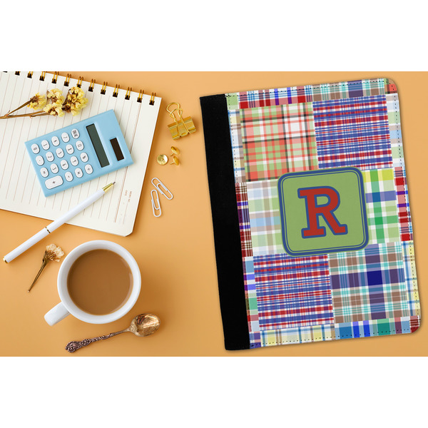 Blue Madras Plaid Print Medium Padfolio - LIFESTYLE (adult)