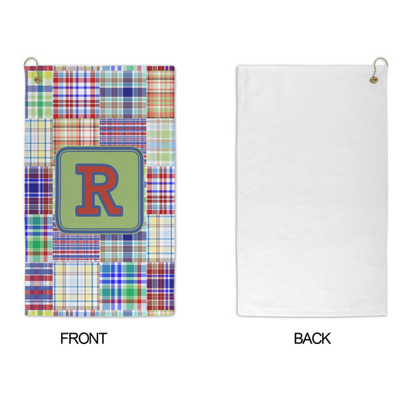 Blue Madras Plaid Print Microfiber Golf Towels - APPROVAL
