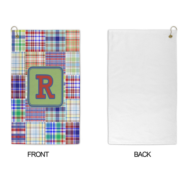 Blue Madras Plaid Print Microfiber Golf Towels - APPROVAL