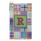 Blue Madras Plaid Print Microfiber Golf Towel - Small (Personalized)
