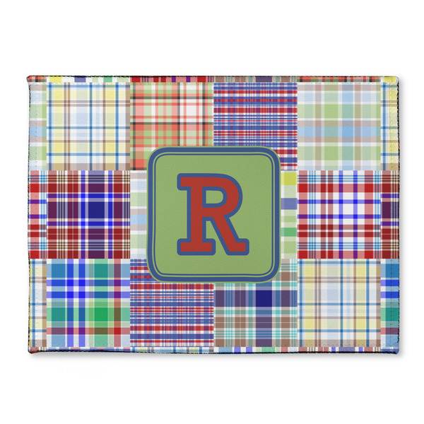 Custom Blue Madras Plaid Print Microfiber Screen Cleaner (Personalized)