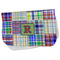 Blue Madras Plaid Print Burp Cloth - Fleece w/ Initial